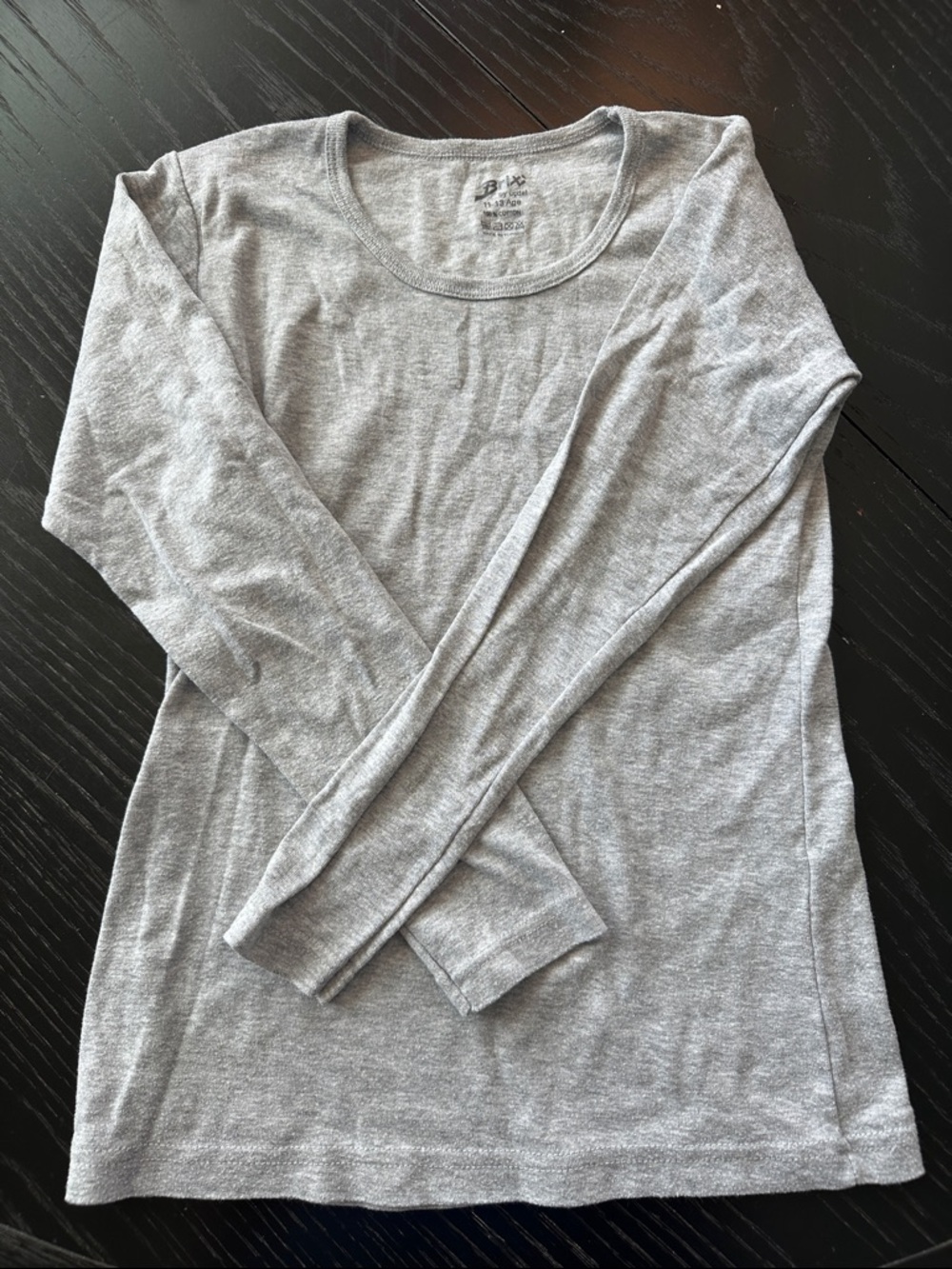 Basic Long Sleeve Tee - Gray - Kids